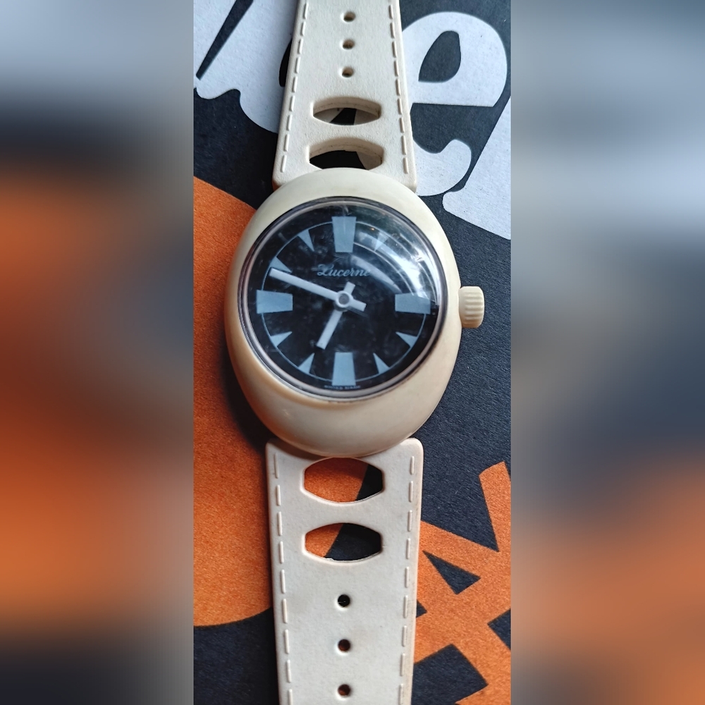 Lucerne Bubble Face Manual Winding Watch Running Great